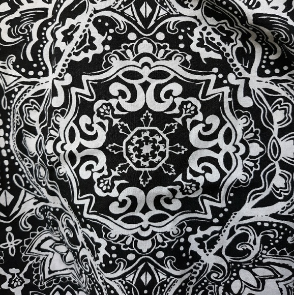 COLDWATER CREEK INDIGO TRIBAL PRINT SHIRT, 1X - Picture 7 of 7